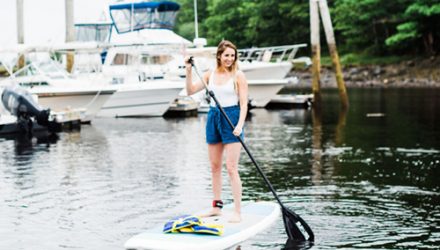 Stand up paddleboard on Kennebunk River